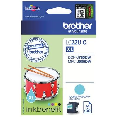 Cartouche Brother LC22U couleurs séparées pour imprimante jet d'encre