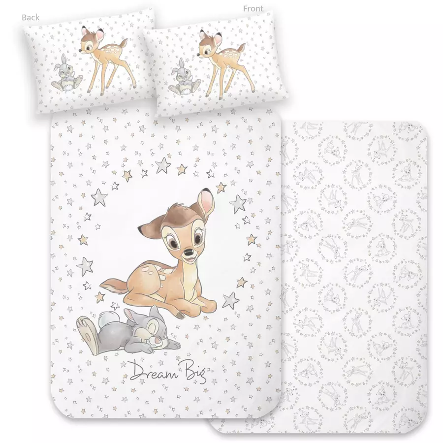 MTOnlinehandel Bettwäsche Kinder-Bettwäsche, Flanell, 40x60 + 100x135 cm Bambi