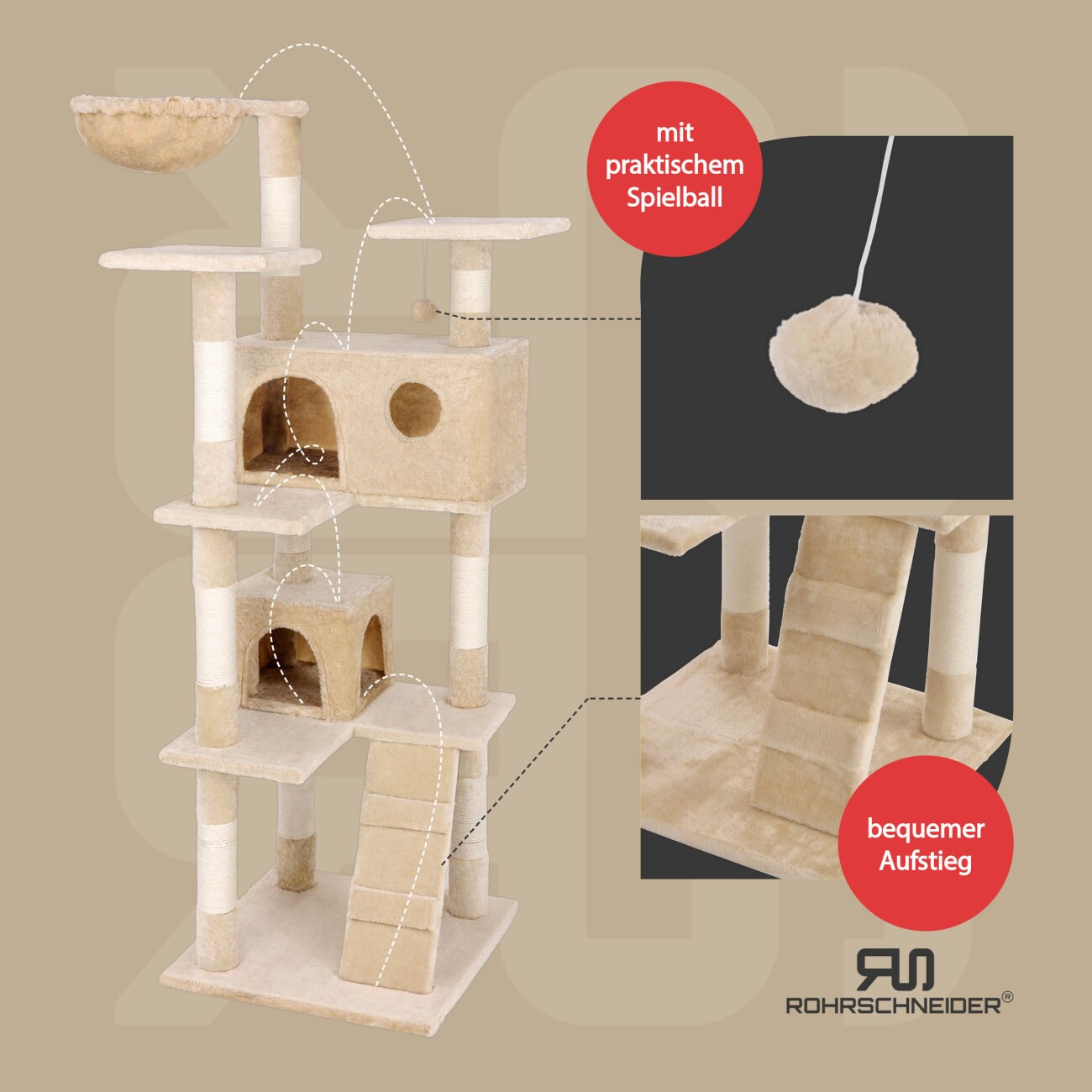 Rohrschneider Kratzbaum Marley beige