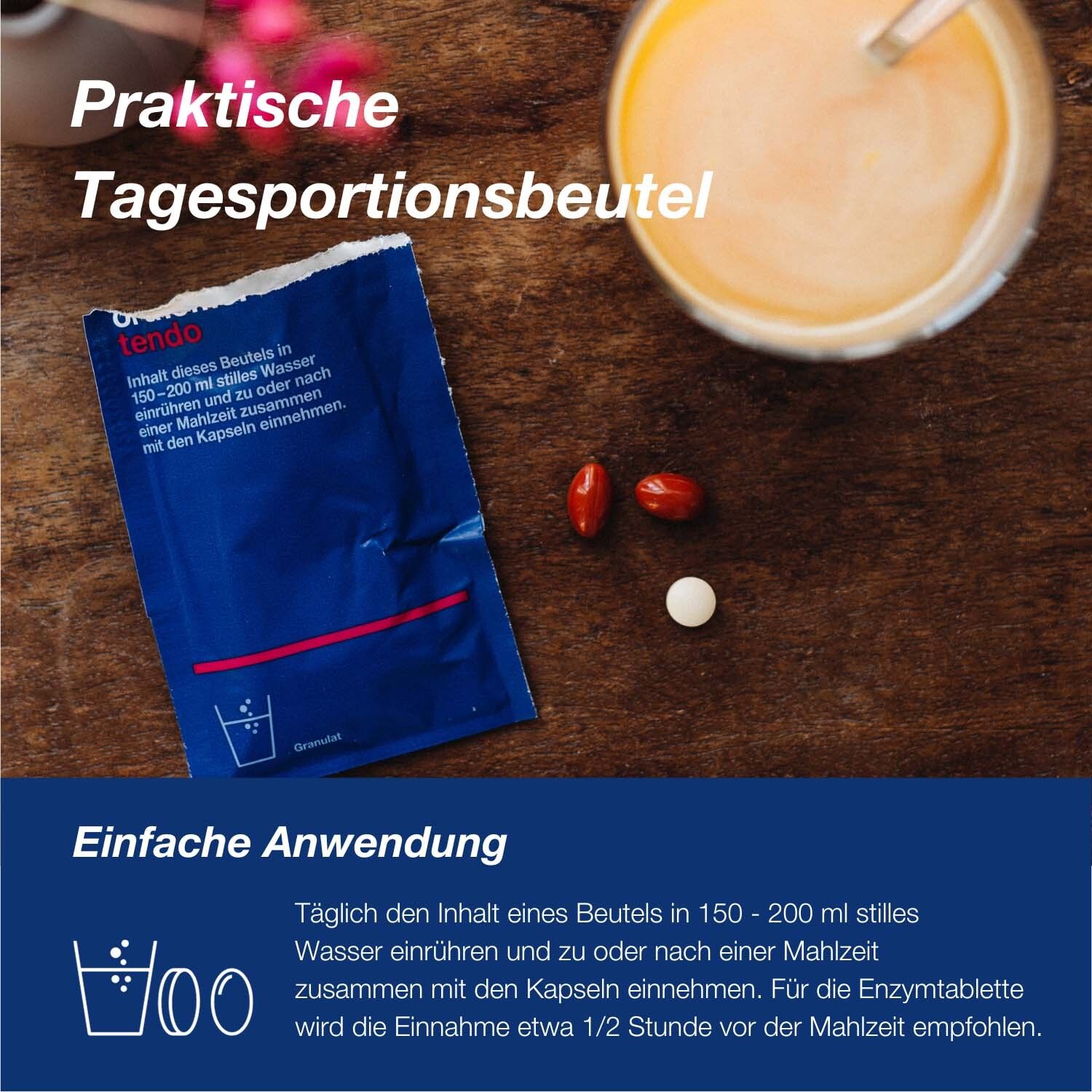 Orthomol Tendo - für normale Bildung und Erhalt von Bindegewebe - Mikronährstoffe, Mangan und Kupfer - Granulat/Tablette/Kapseln