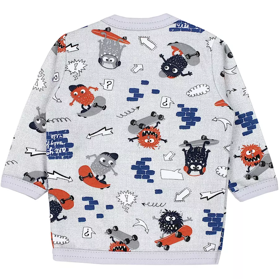 TupTam Baby Jungen Wickelshirt Langarm 5er Set blaugrau