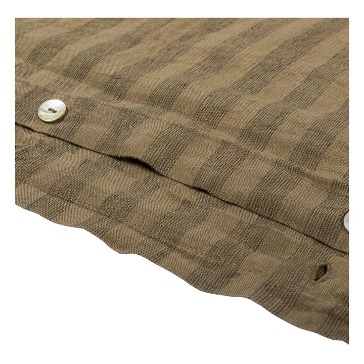 Le Monde Sauvage Housse de couette Sandhills en lin | Marron