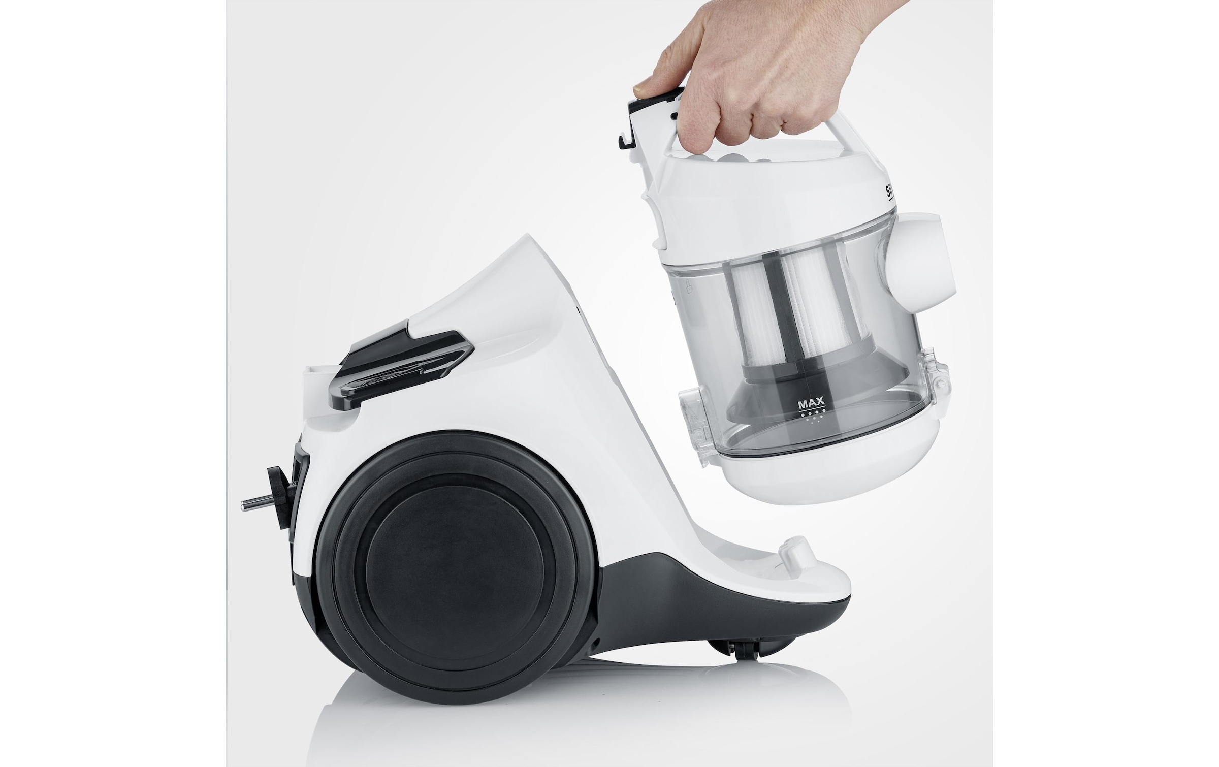 Severin Bodenstaubsauger »CY 7103 Grau/Weiss« 850 W beutellos