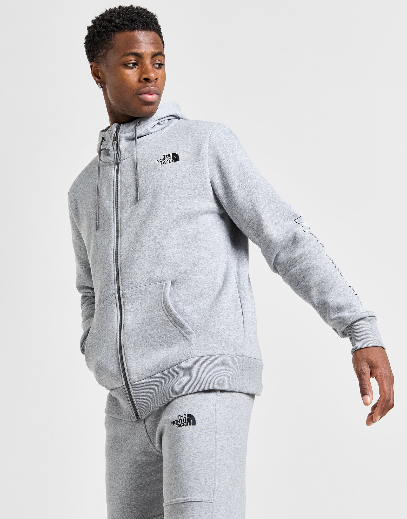 The North Face Sweat à Capuche Zippé Linear Logo Homme