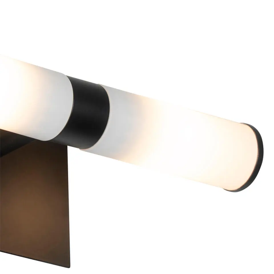 Qazqa wandlampen bath zwart g9