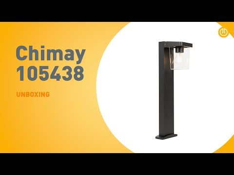 Moderne staande buitenlamp zwart 60 cm IP54 - Chimay