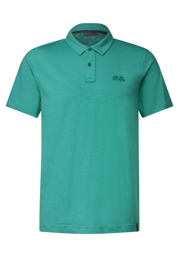 Slub Jersey Poloshirt - light urban green