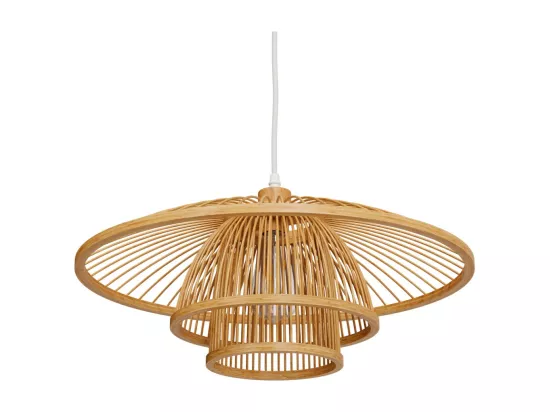 Suspension en bambou naturel et métal D50 cm - Mirabel