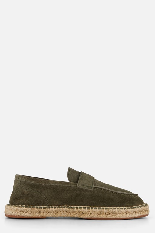 Greve Dune Instappers groen Suede