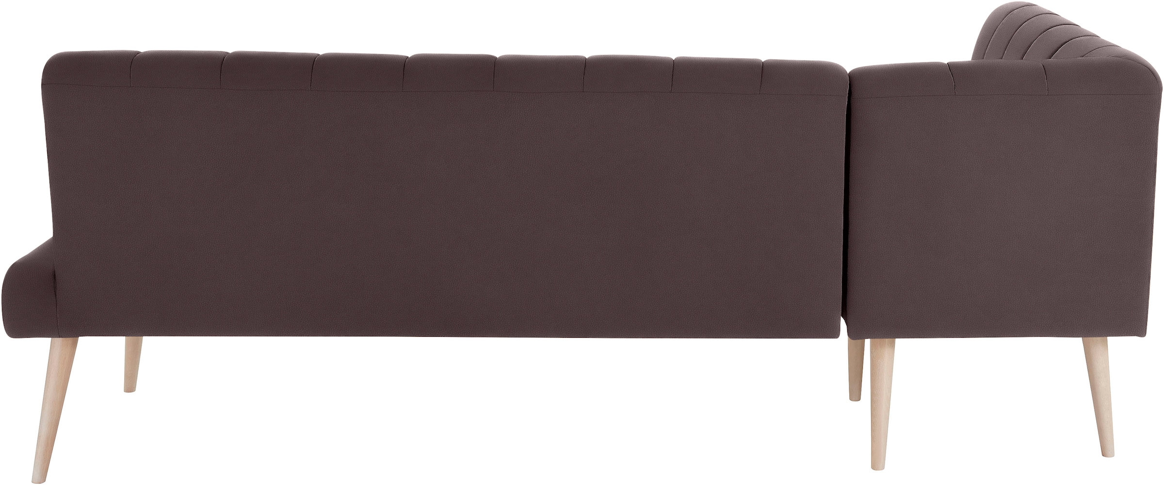 exxpo - sofa fashion Eckbank »Costa, moderne Rückensteppung, bequem und elegant, hoher Holzfuss« hochwertig verarbeitet, Frei im Raum stellbar