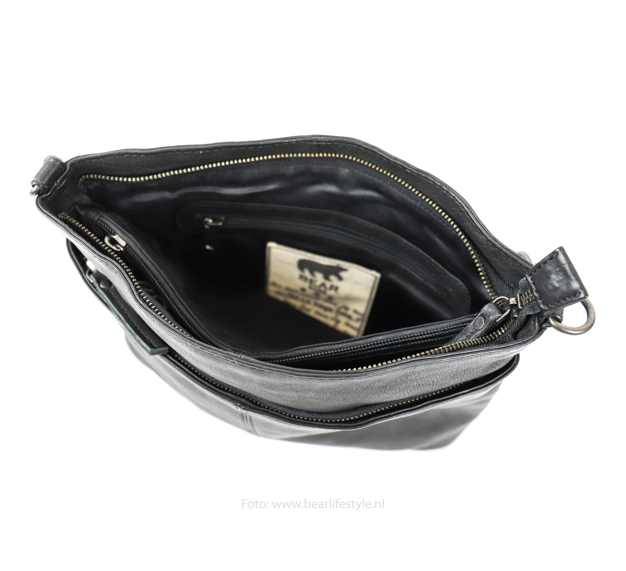 Bear Design Callisto Pelle Hand/ Schoudertas Angelica Zwart CP1536