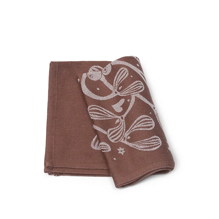 Ferm Living - Mistletoe Geschirrtuch, dark green