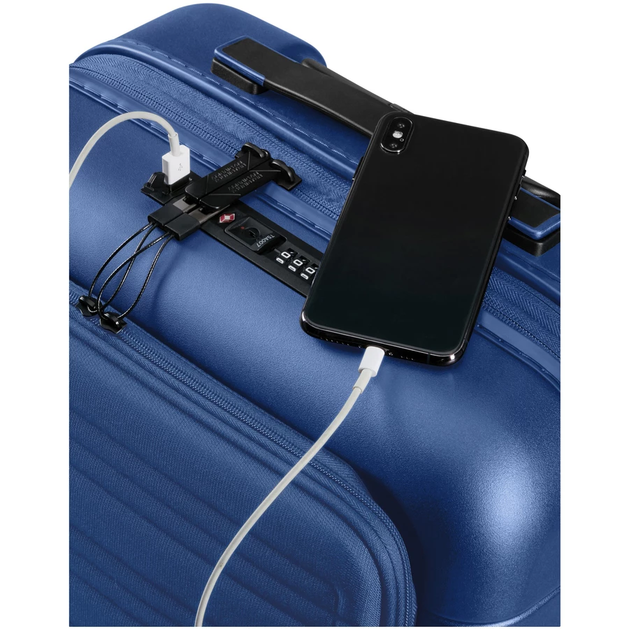 American Tourister Novastream - 4-Rollen Kabinentrolley Smart 55 cm erw. USB navy blue