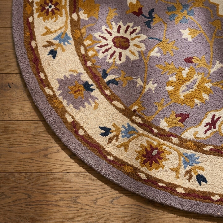 Rond vintage vloerkleed - Valentina Roze | Klassiek medaillon