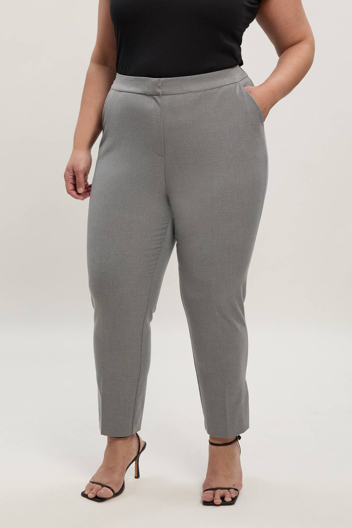 KarenMillen Pantalon Grande Taille Ajusté Chiné Coupe Slim