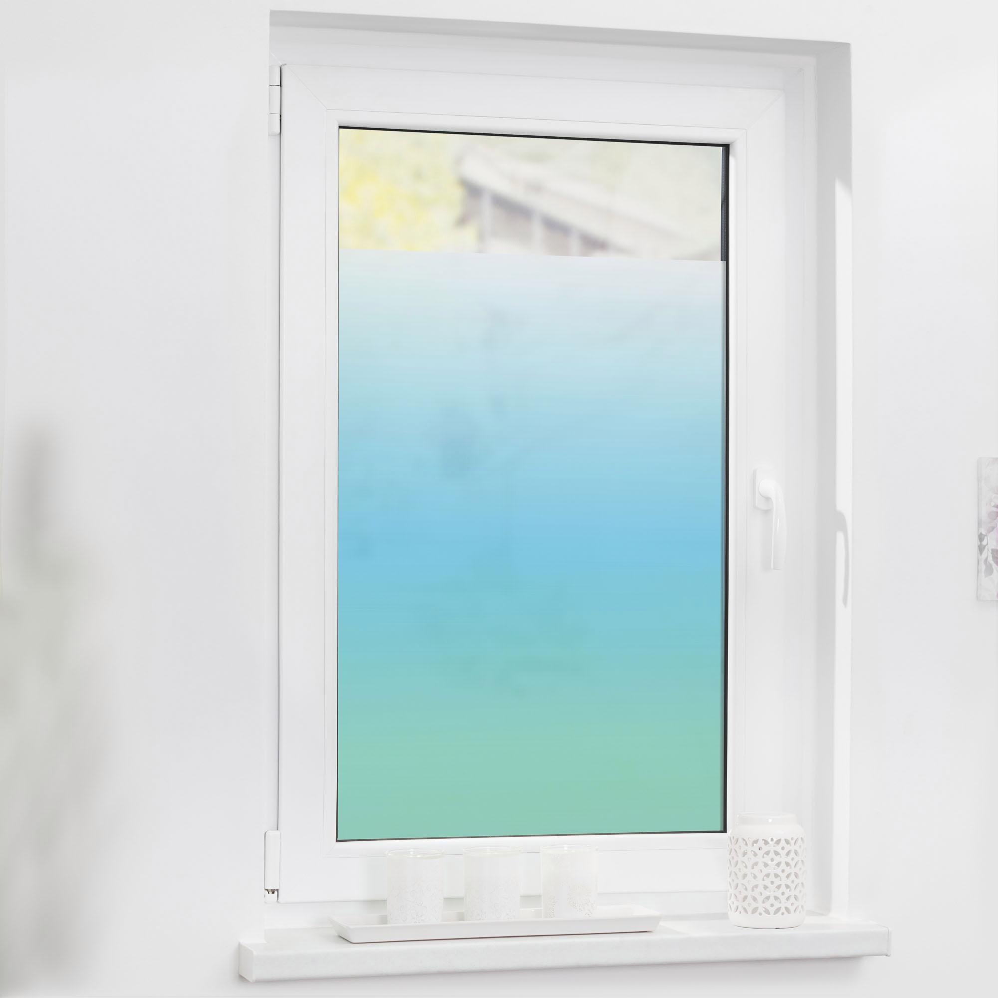 LICHTBLICK ORIGINAL Fensterfolie »Ombre Petrol« 1 Stk. blickdicht strukturiert Klebepunkte selbstklebend, Sichtschutz