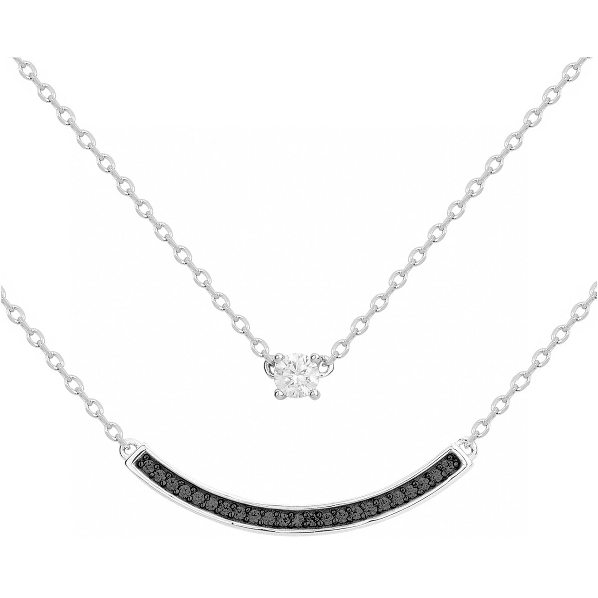 Collier en Argent avec oxyde de zirconium blanc
