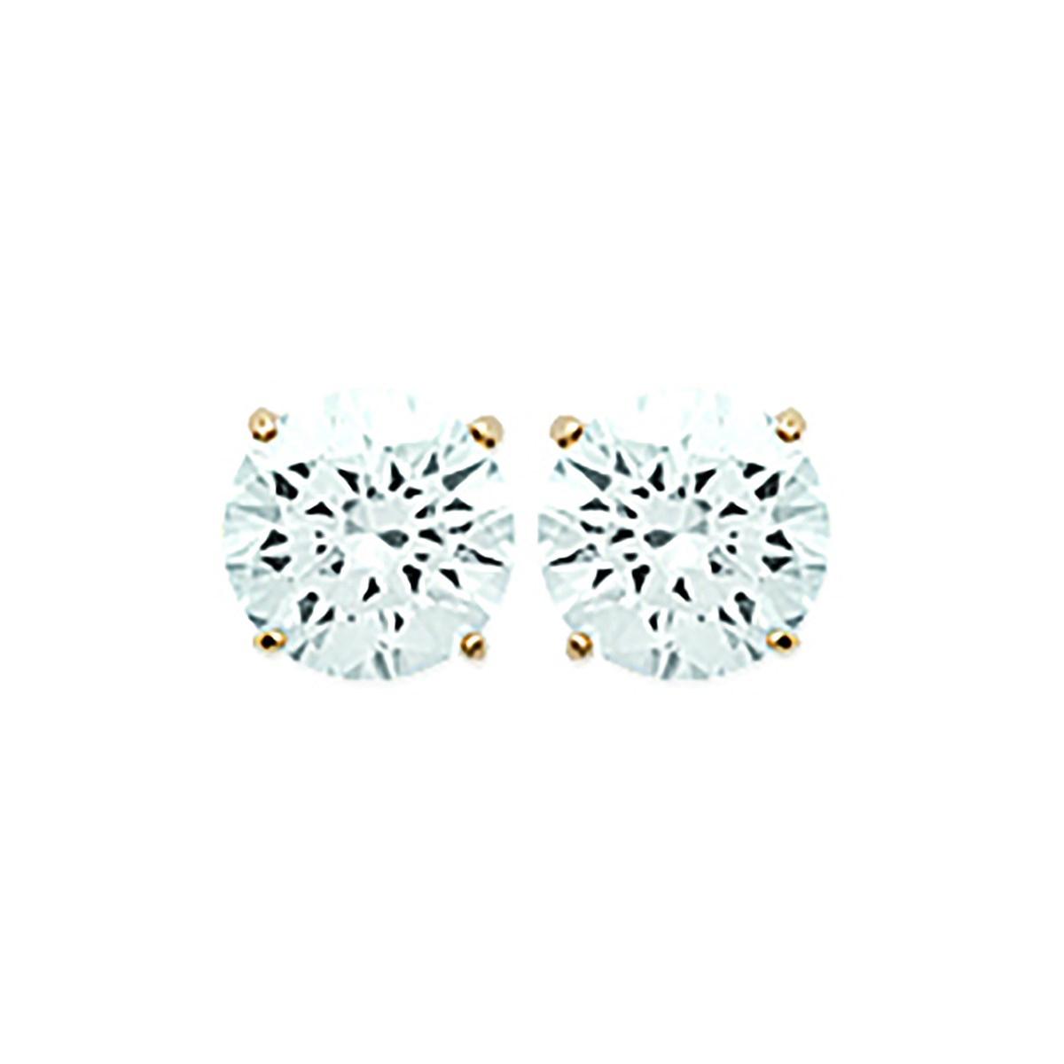 Boucles d'oreilles Brillaxis puces 6 mm plaqué or