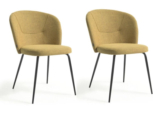 LF - Chaise Lot de 2 C. Anoha moutarde