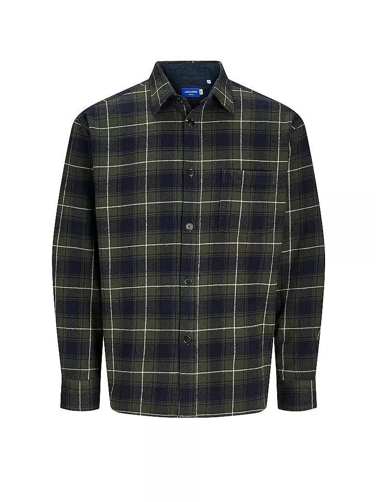 JACK & JONES Flannelhemd Overshirt JORFREDERIKSBERG  schwarz