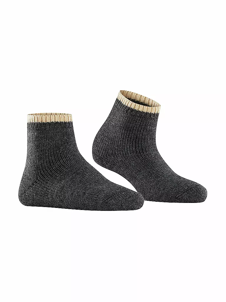 FALKE Socken Cosy Plush anthra.mel schwarz