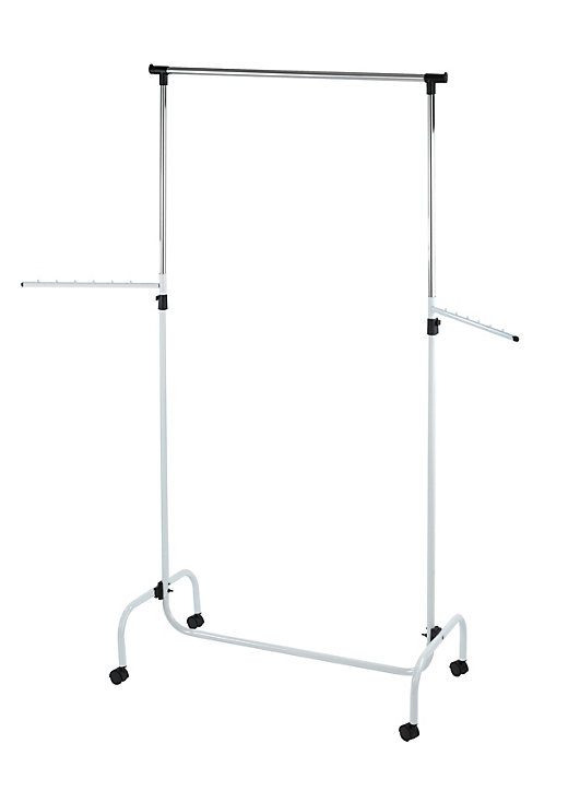 Porte-vêtement trio extensible H. 192 cm x L. 91 cm Wenko blanc