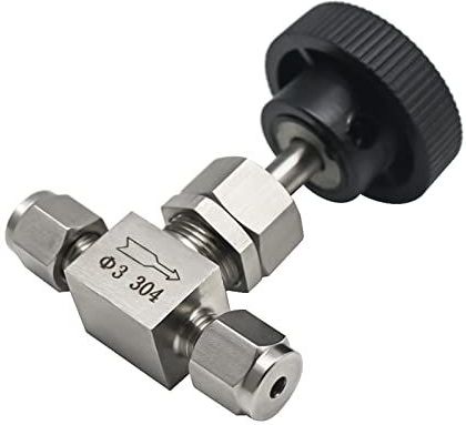 Verstelbare Naaldklep O.D 3 4 6 8 10 12mm Buis Rvs 304 Hogedruk Zuurbestendig Rechte Kaartset 1 Stks (8mm)