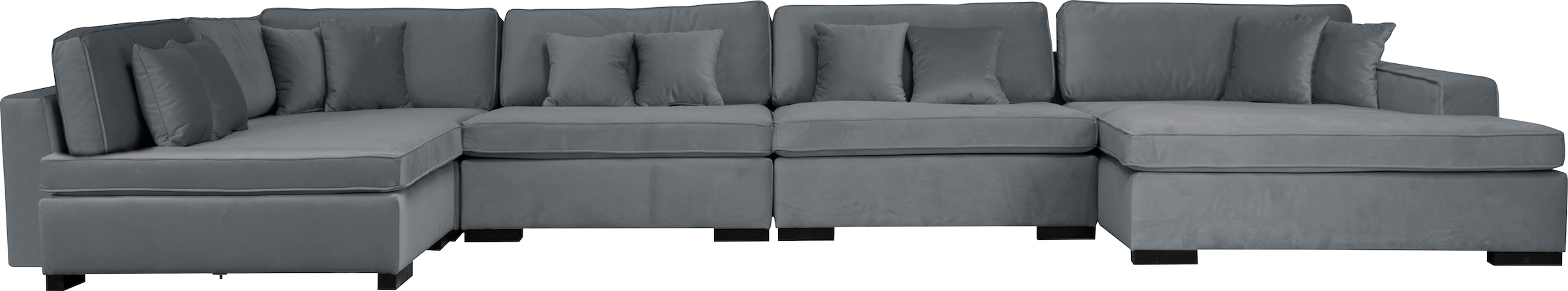 Home affaire Wohnlandschaft »Skara U-Form« Lounge-Sofa mit Federkernpolsterung, in vielen Bezugsvarianten