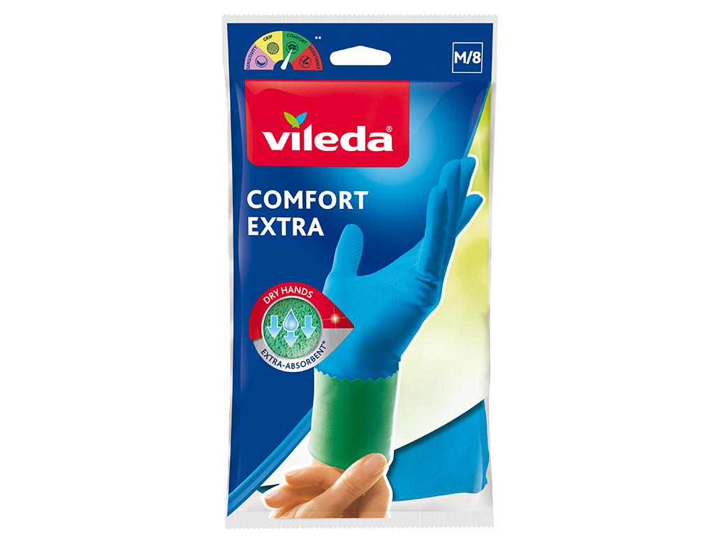 LUVAS VILEDA COMFORT EXTRA TAMANHO MÉDIO-GRANDE