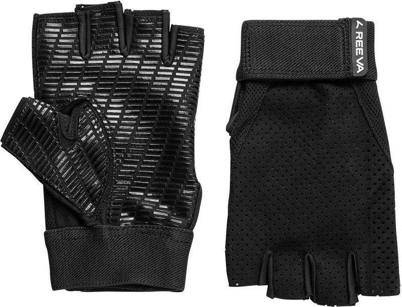 Reeva - Fitnesshandschoenen - Zwart - Clarino Leder - Optimale Ventilatie