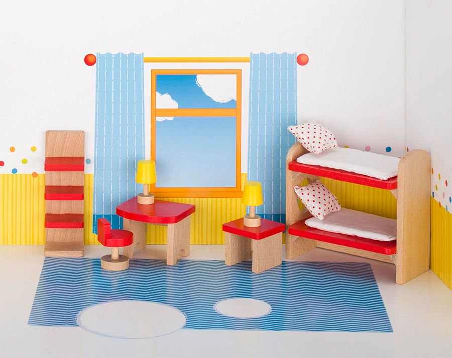 Puppenmöbel Kinderzimmer 11-teilig