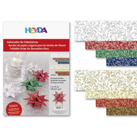 Heyda 204875528 - Faltpapier Fröbelstern Roma, 8 x 12cm