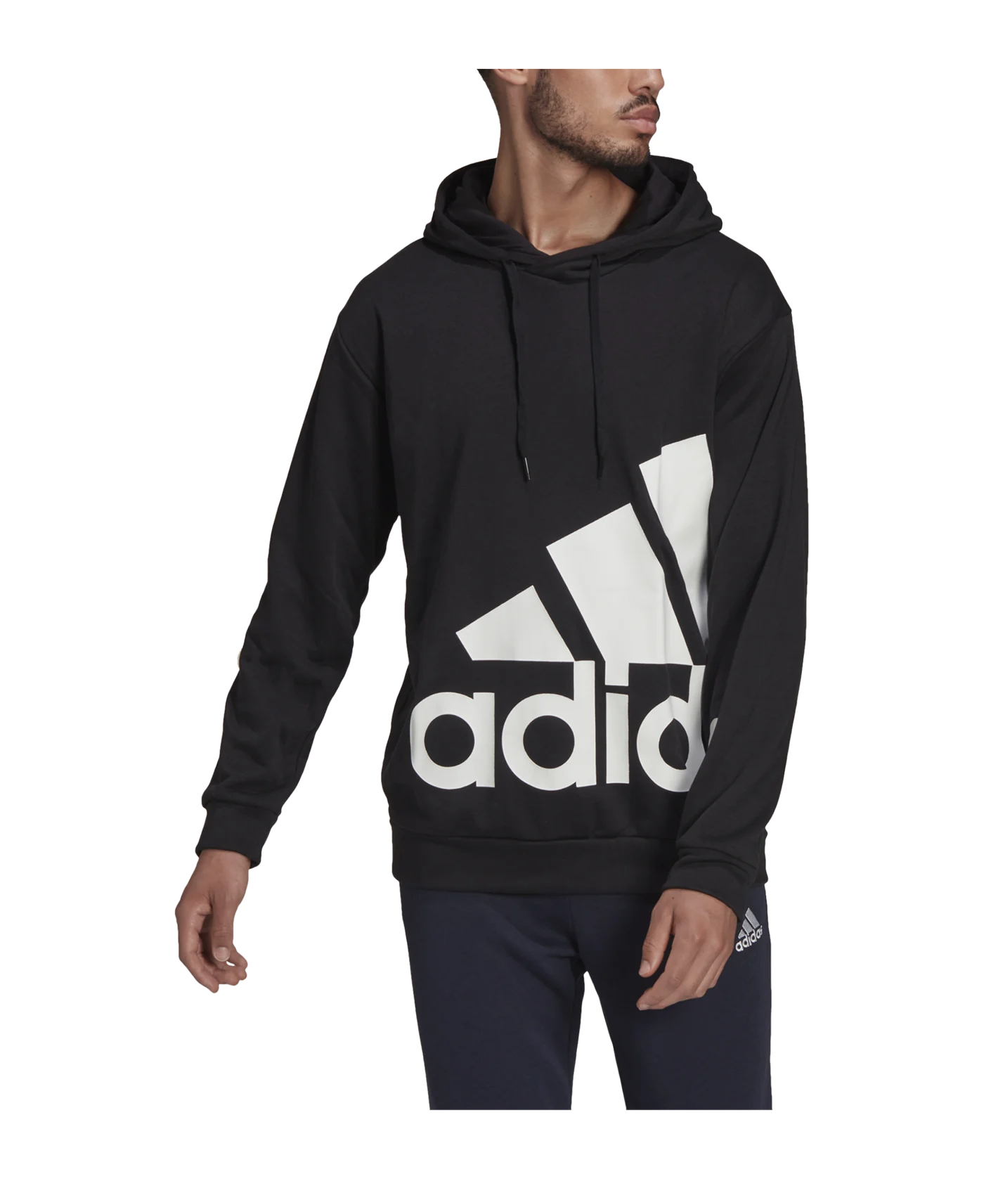 adidas Essentials GL Hoody Schwarz Weiss