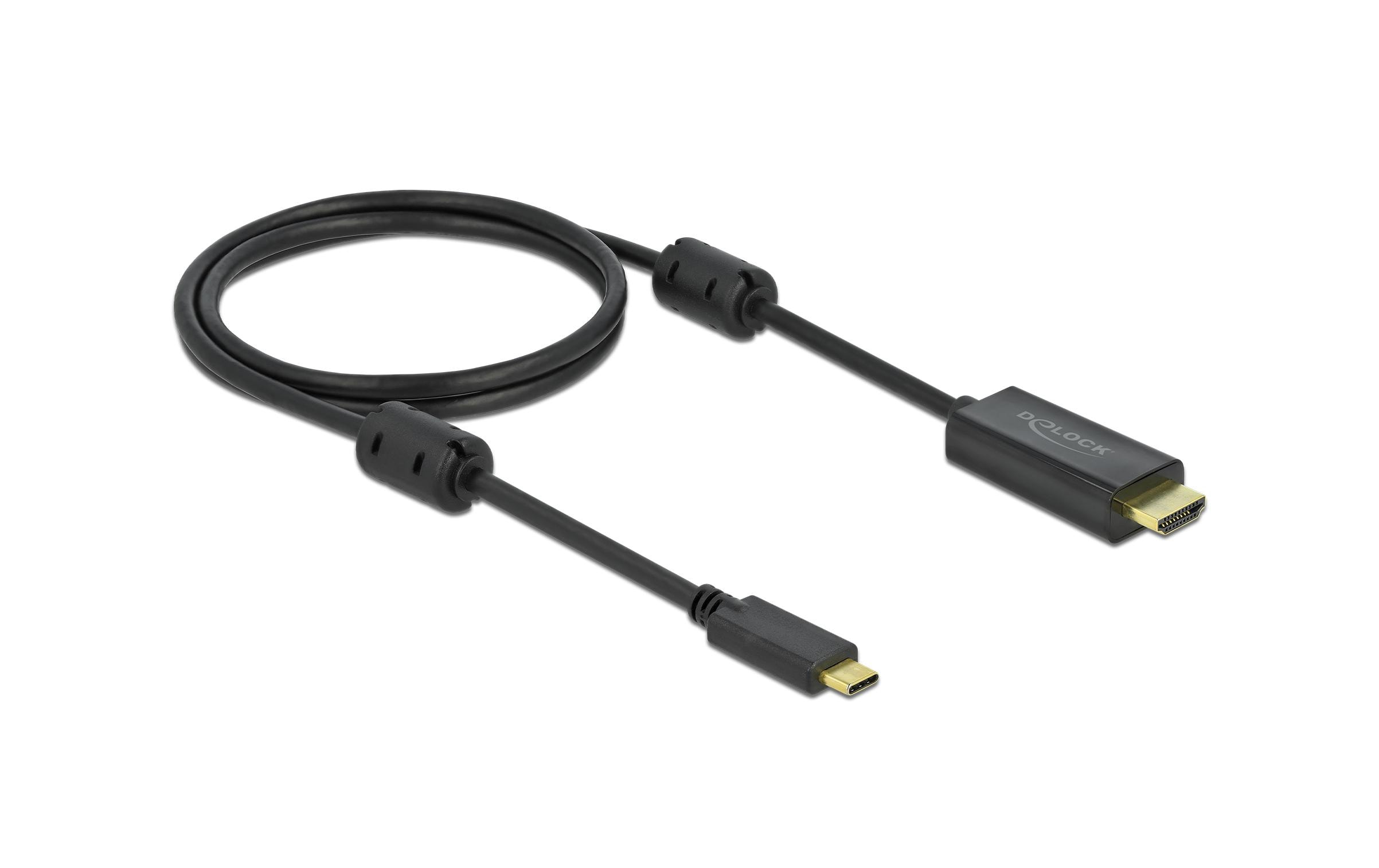 Kabel USB-C - HDMI , 4K/60Hz, aktiv, 1 mDelock Aktives USB Type-C zu HDMI Kabel (DP Alt Mode) 4K 60 Hz 1 m