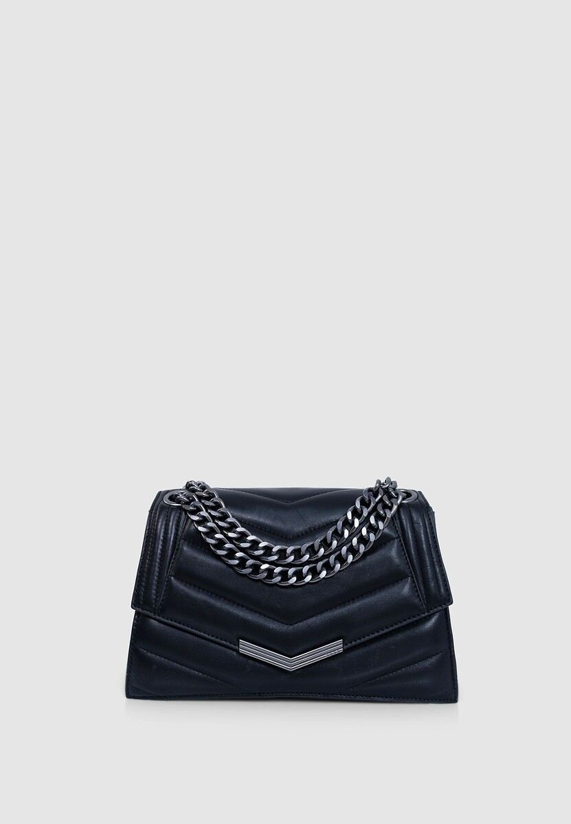 Bolsa de ombro em couro IKKS, THE 1 TIMELESS