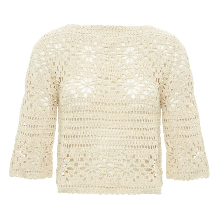 She Made Me Top Edith Crochet | Ivoire