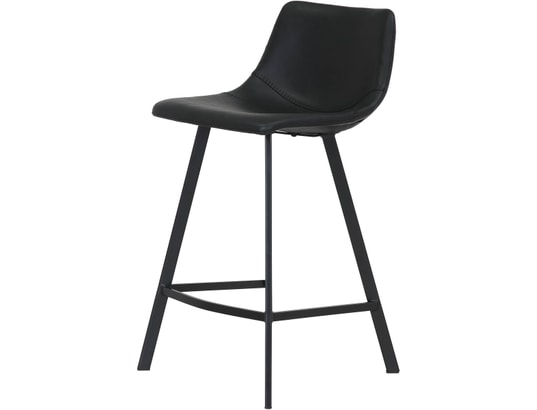 CONCEPT1 - Tabouret de bar Lot de 2 T. Mana noir PU (plan)
