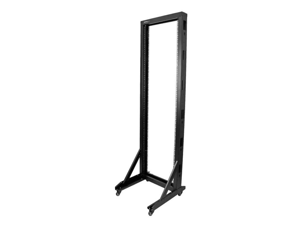 StarTech.com 42U Mobile Open Frame Network Rack with Wheels- 663lbs - 2 Post 19