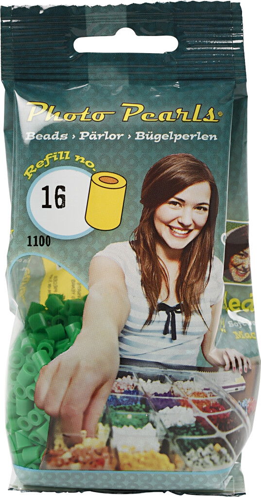 Photopearls - Medium - Grøn 16 - 1100 Stk. - Nabbi Fotoperler