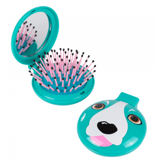 Brosse à cheveux miroir 2 en 1 - Lady Retro