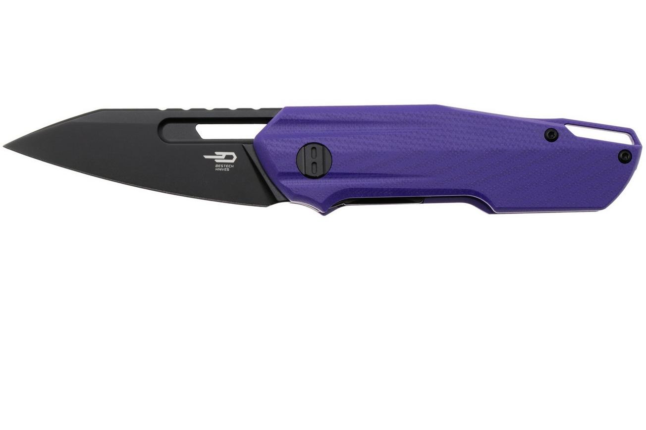 Bestech Toddler BG64D PVD 14C28N, Purple G10, zakmes