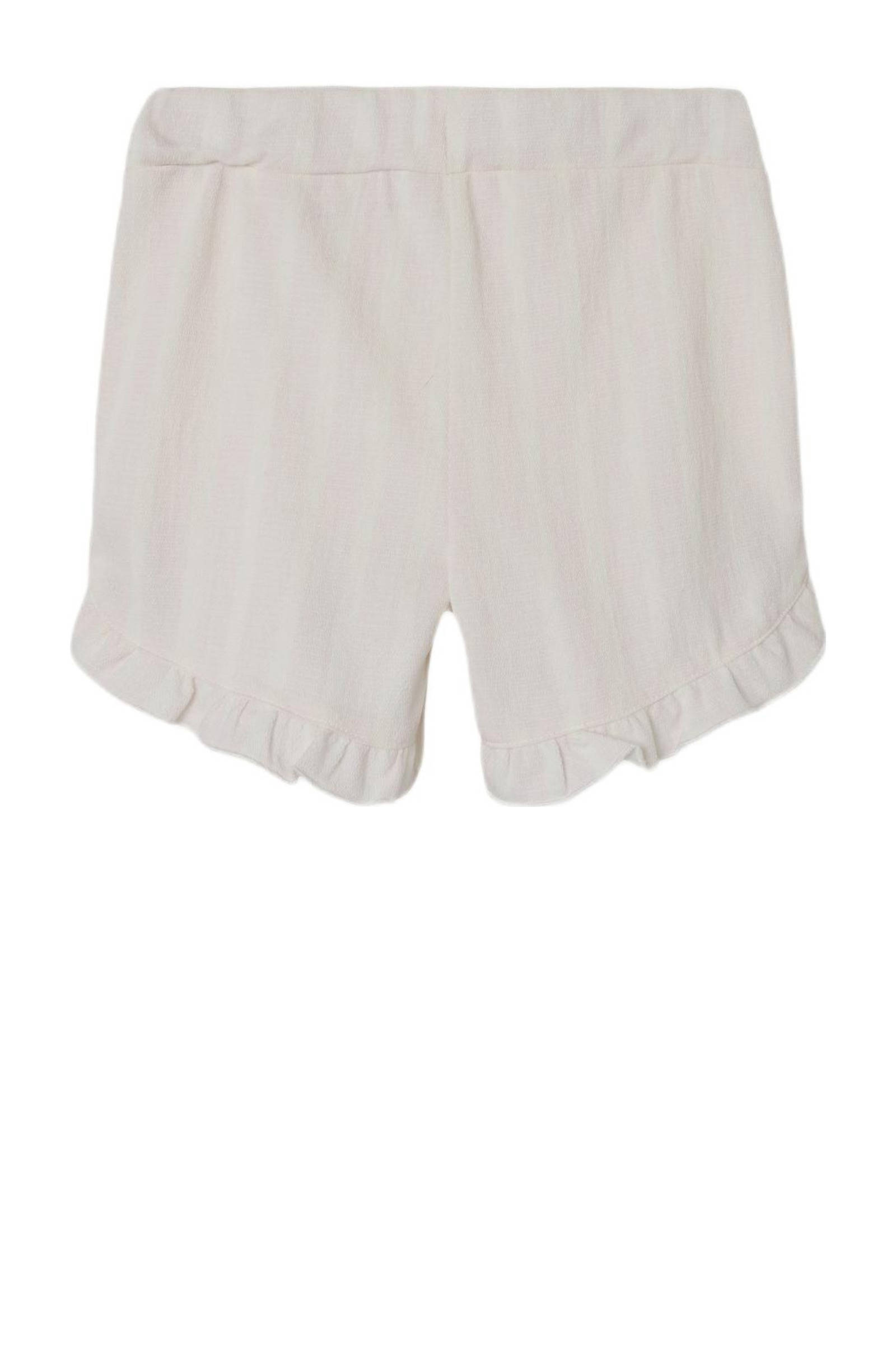 NAME IT gestreepte casual short NMFFREDERIKKE lichtroze/wit