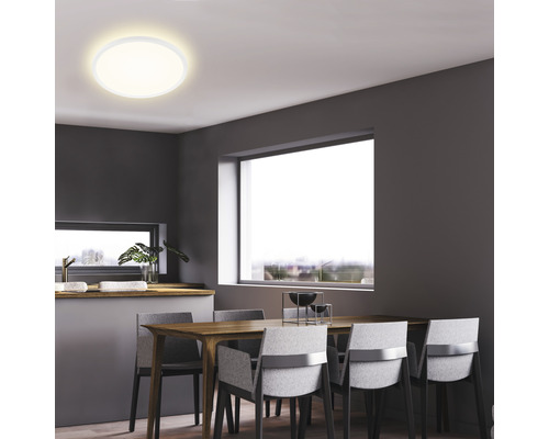 LED plafondlamp 22W 3000 lm 4000 K Ø 42 cm Slank wit + achtergrondverlichting