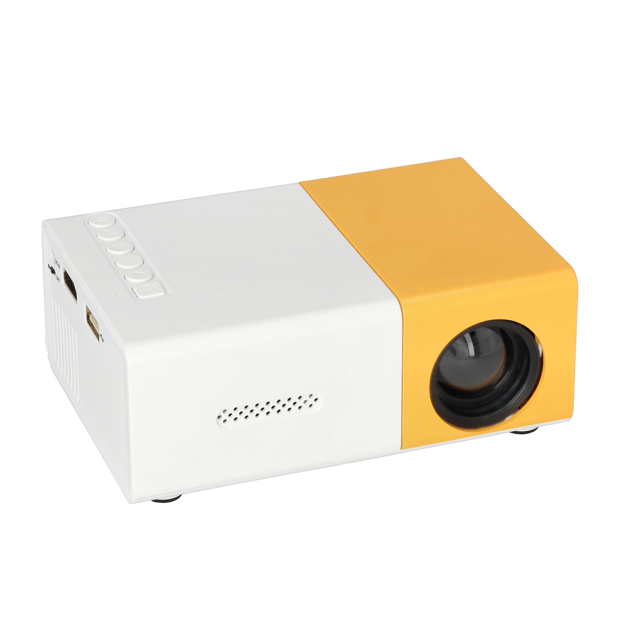 Mini Multimedia LED Projektor Beamer Heimkino für Kinder 1080p / HDMI / USB - Gelb