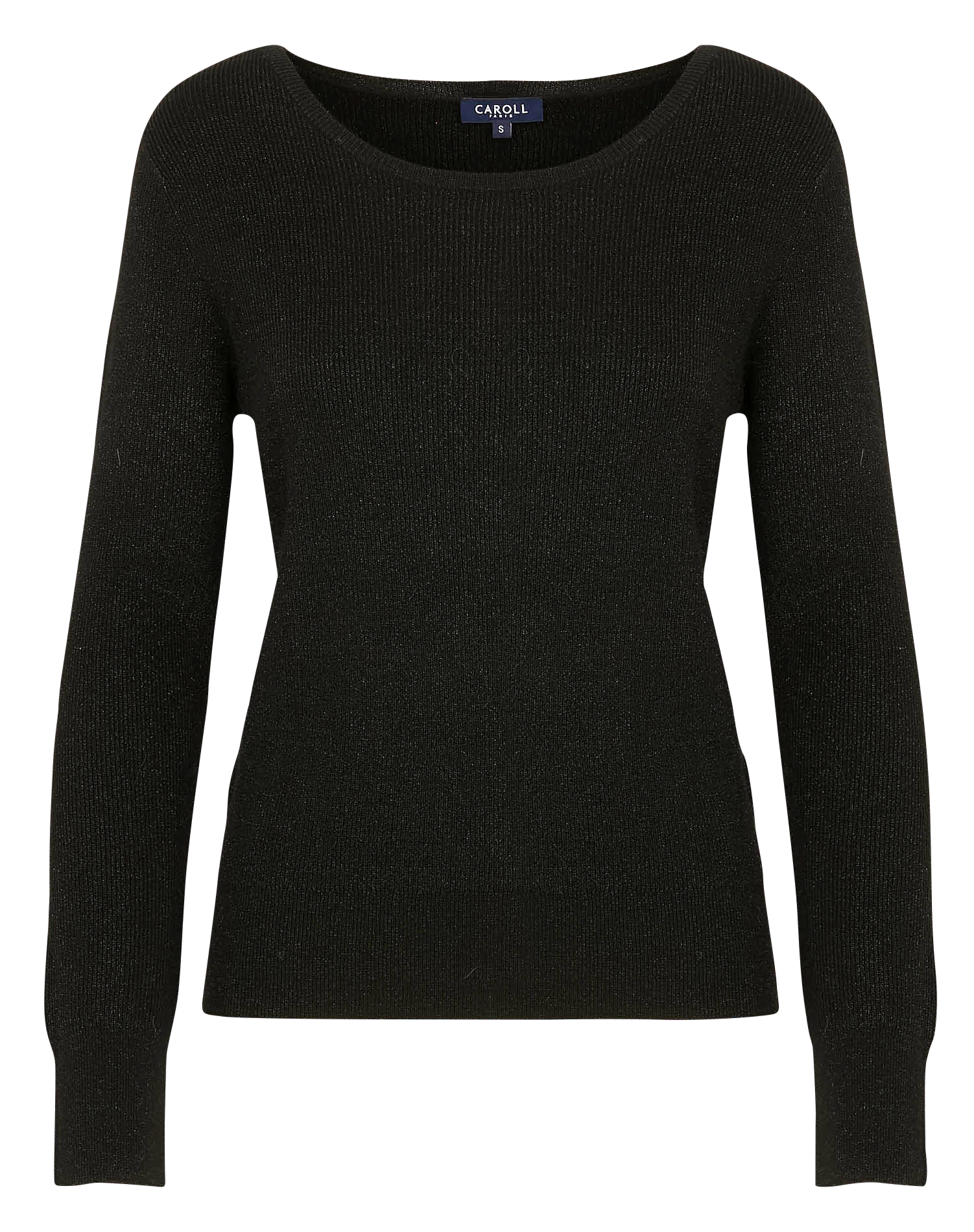 KATIA - Pull fin en maille côtelée | Noir
