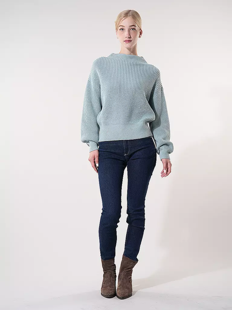 OPUS Rollkragenpullover PUFAMO hellblau
