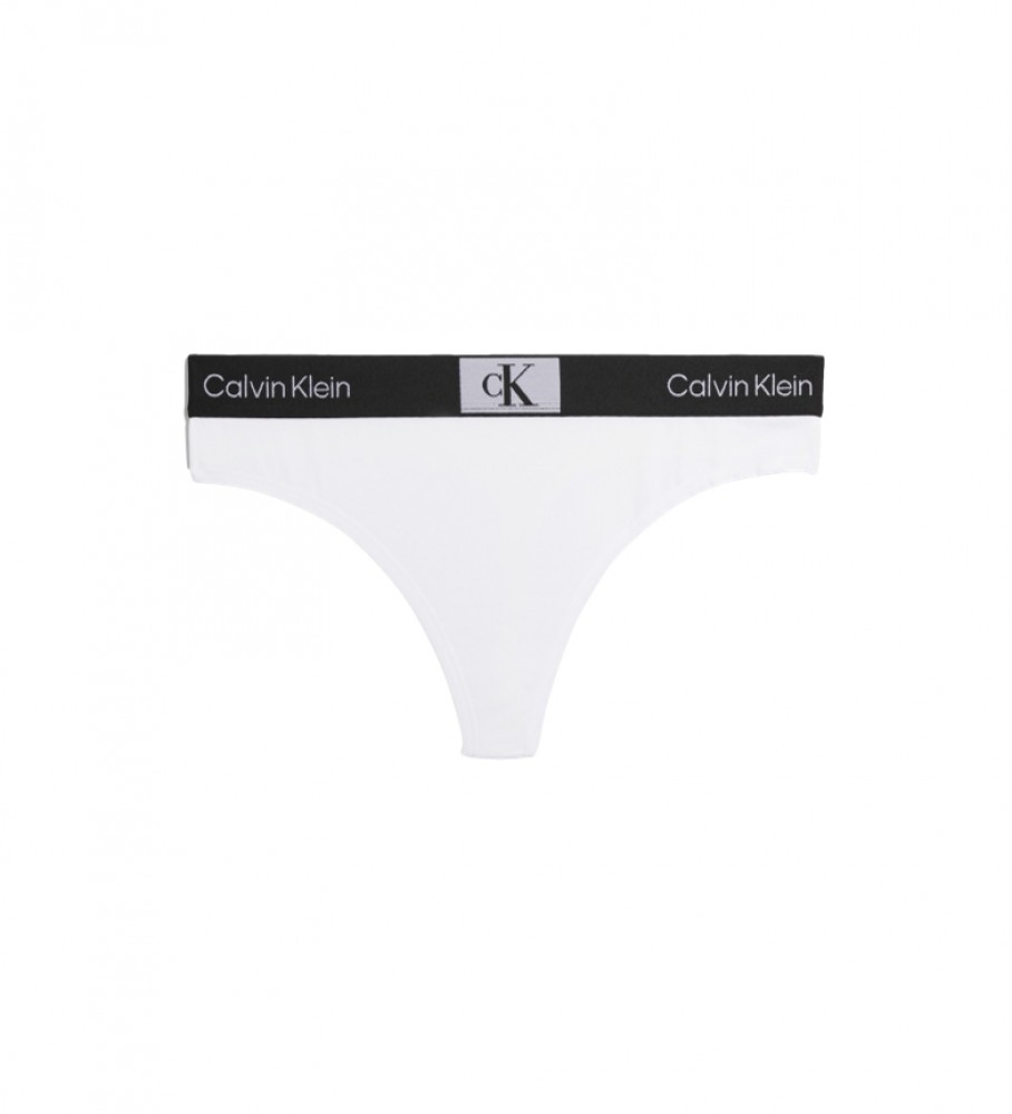 Calcinha fio dental Calvin Klein CK96 branca