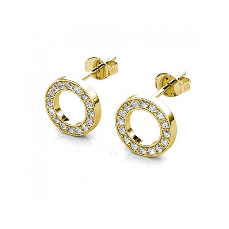 Boucles d'oreilles Ophir - Doré et Cristal