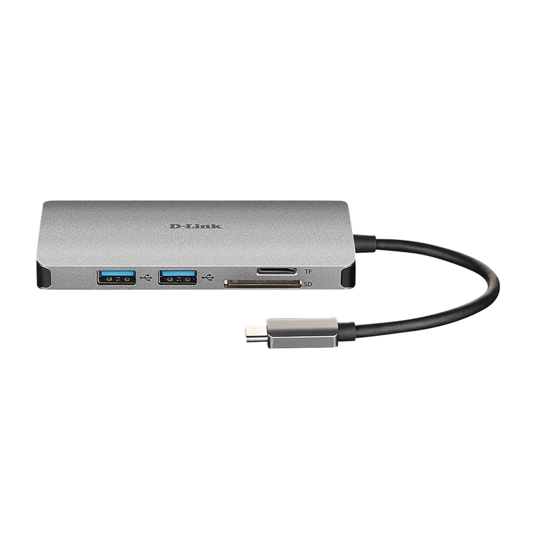 USB C 8 in 1 Multiport Adapter HUB mit HDMI 4K / 3x USB 3.0 / RJ45 / Thunderbolt 3 (PD/100W) / SD   MicroSD Kartenleser (DUB-M810) - Grau