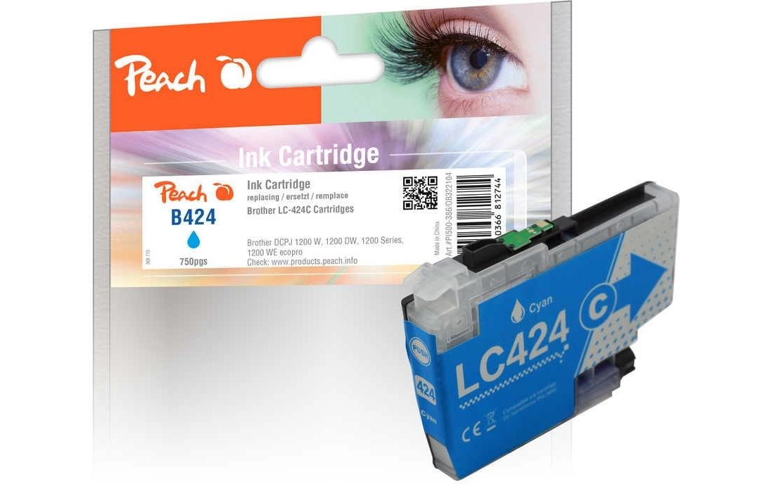 Tinte Brother LC-424C CyanDruckerpatrone, Cyan